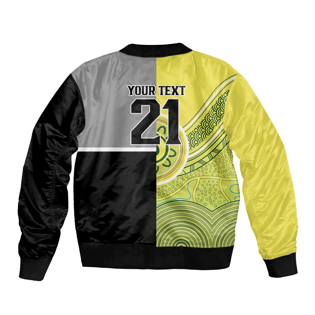 Custom Cricket AUNZ Spirit Sleeve Zip Bomber Jacket Aussie New Zealand Retro Edition LT9 - Polynesian Pride