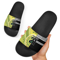 Custom Cricket AUNZ Spirit Slide Sandals Aussie New Zealand Retro Edition - Polynesian Pride