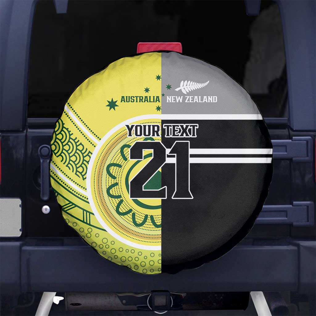 Custom Cricket AUNZ Spirit Spare Tire Cover Aussie New Zealand Retro Edition - Polynesian Pride