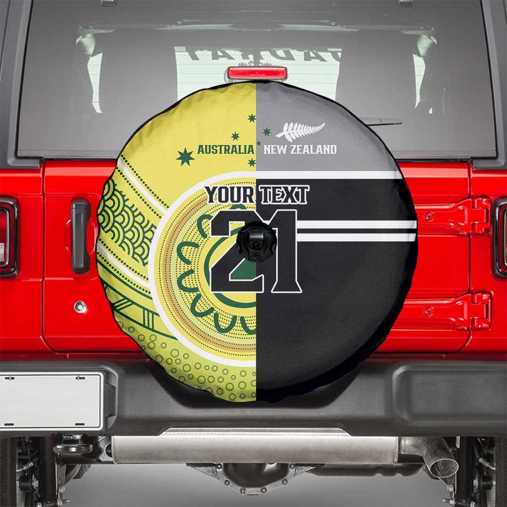 Custom Cricket AUNZ Spirit Spare Tire Cover Aussie New Zealand Retro Edition - Polynesian Pride