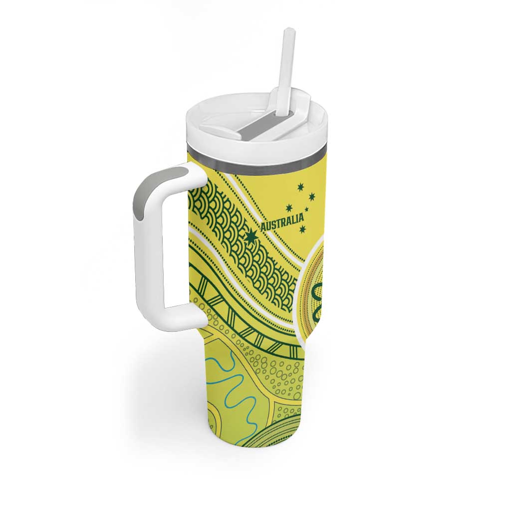 Custom Cricket AUNZ Spirit Tumbler With Handle Aussie New Zealand Retro Edition - Polynesian Pride