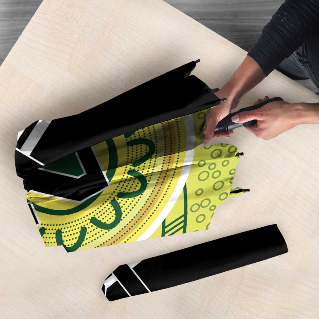 Custom Cricket AUNZ Spirit Umbrella Aussie New Zealand Retro Edition - Polynesian Pride