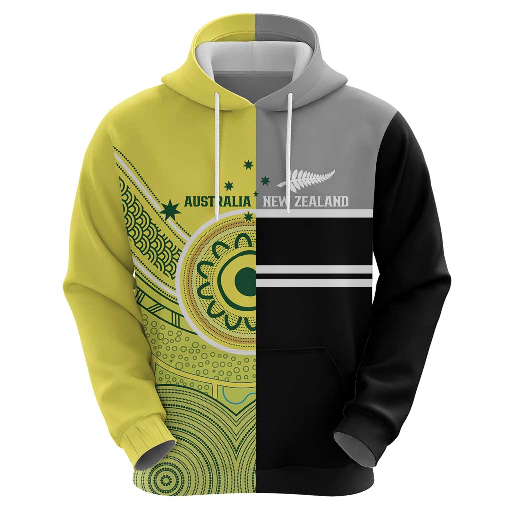 Custom Cricket AUNZ Spirit Zip Hoodie Aussie New Zealand Retro Edition - Polynesian Pride