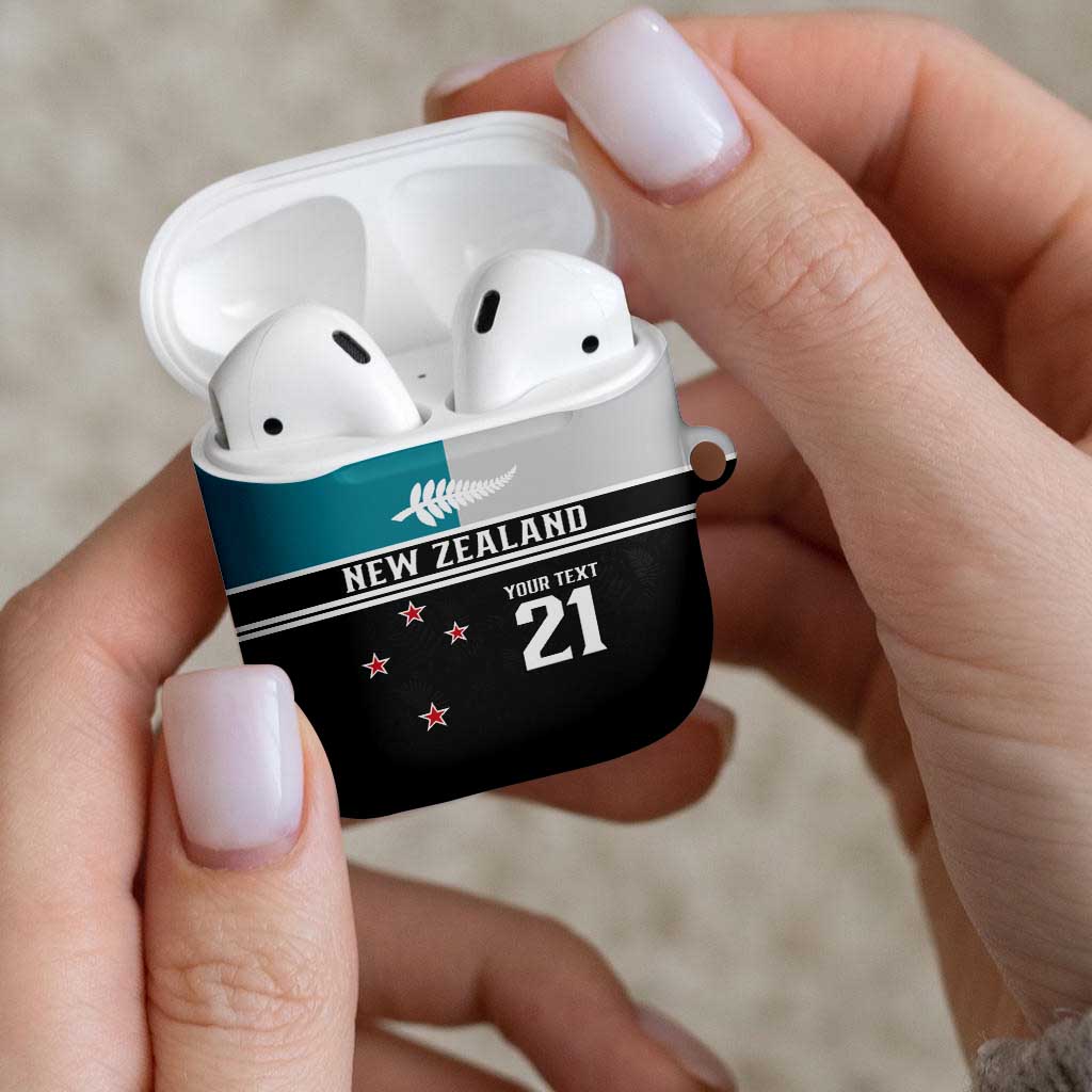 Custom NZ Cricket Pride AirPods Case Silver Fern Fan Supporter Apparel - Polynesian Pride