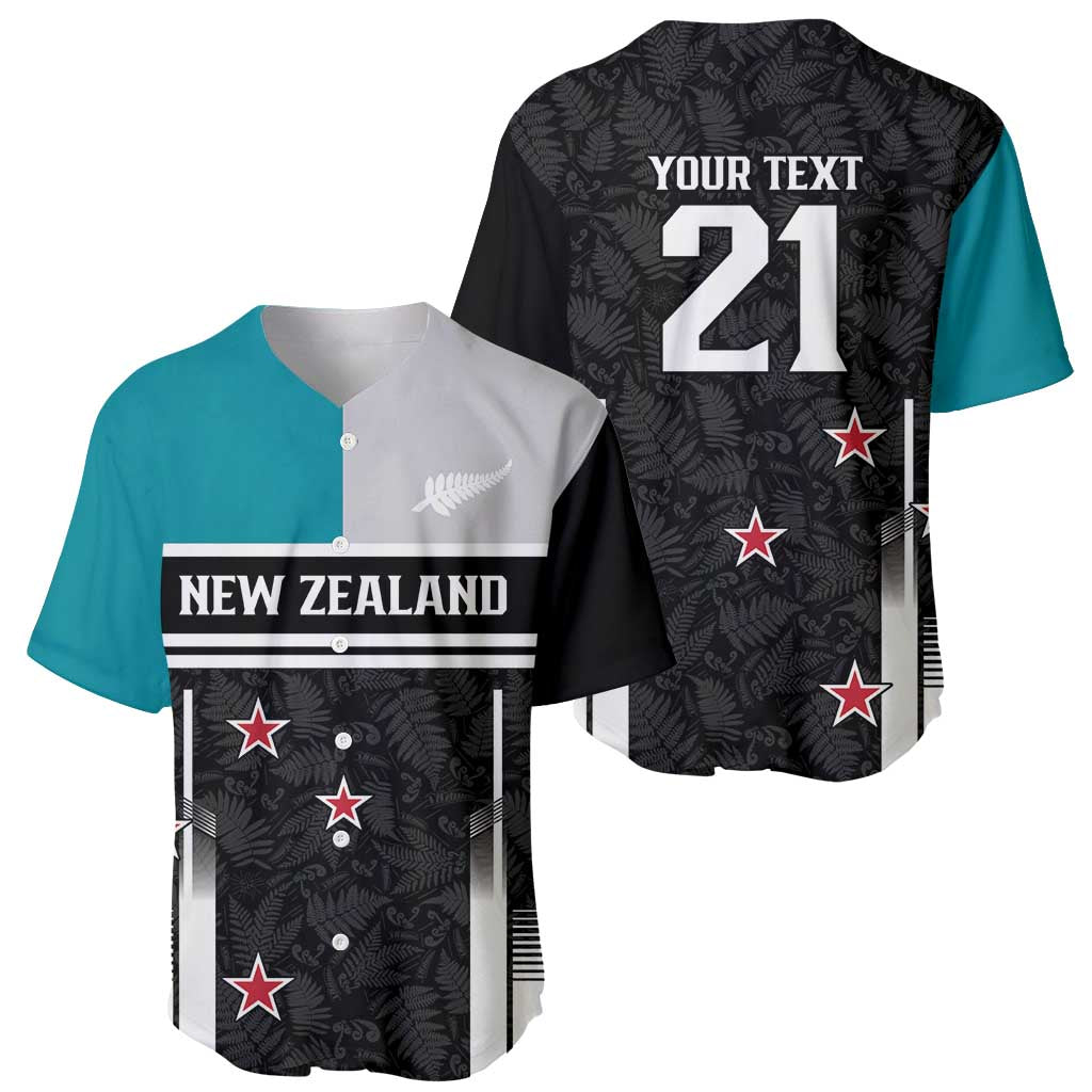 Custom NZ Cricket Pride Baseball Jersey Silver Fern Fan Supporter Apparel - Polynesian Pride