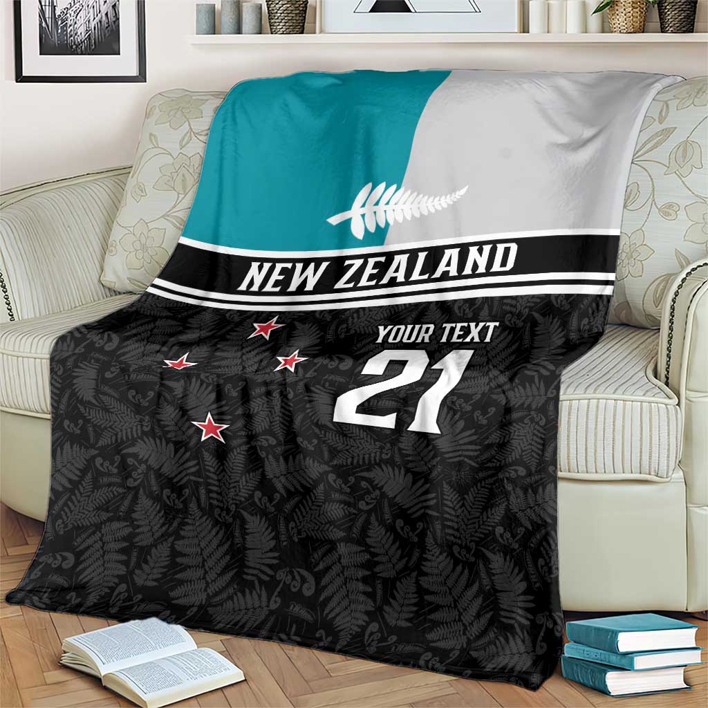 Custom NZ Cricket Pride Blanket Silver Fern Fan Supporter Apparel - Polynesian Pride