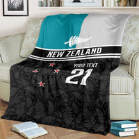 Custom NZ Cricket Pride Blanket Silver Fern Fan Supporter Apparel - Polynesian Pride