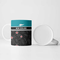 Custom NZ Cricket Pride Ceramic Mug Silver Fern Fan Supporter Apparel - Polynesian Pride