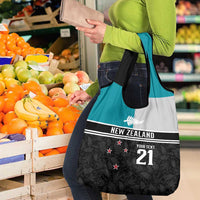 Custom NZ Cricket Pride Grocery Bag Silver Fern Fan Supporter Apparel - Polynesian Pride