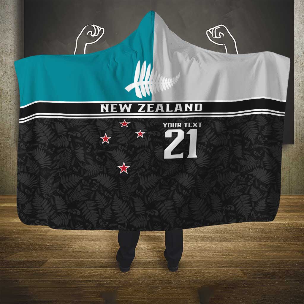 Custom NZ Cricket Pride Hooded Blanket Silver Fern Fan Supporter Apparel - Polynesian Pride