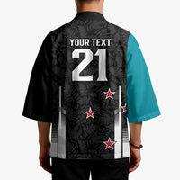 Custom NZ Cricket Pride Kimono Silver Fern Fan Supporter Apparel - Polynesian Pride