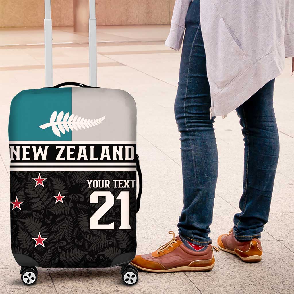 Custom NZ Cricket Pride Luggage Cover Silver Fern Fan Supporter Apparel - Polynesian Pride
