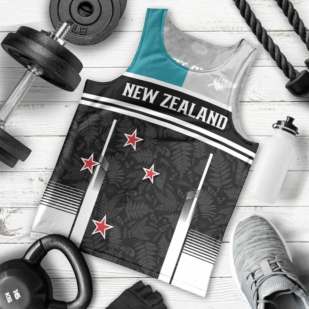 Custom NZ Cricket Pride Men Tank Top Silver Fern Fan Supporter Apparel - Polynesian Pride