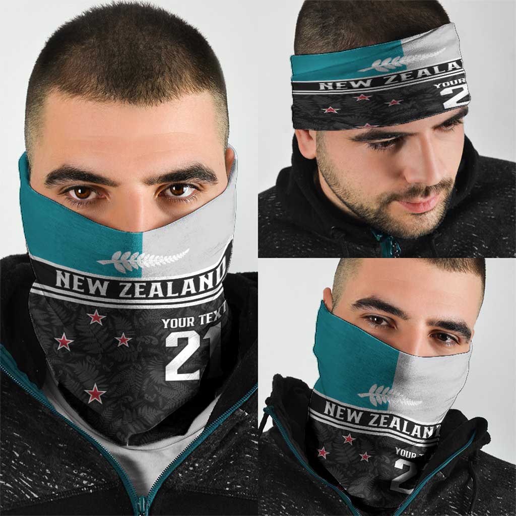 Custom NZ Cricket Pride Neck Gaiter Silver Fern Fan Supporter Apparel - Polynesian Pride