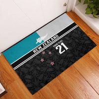 Custom NZ Cricket Pride Rubber Doormat Silver Fern Fan Supporter Apparel - Polynesian Pride