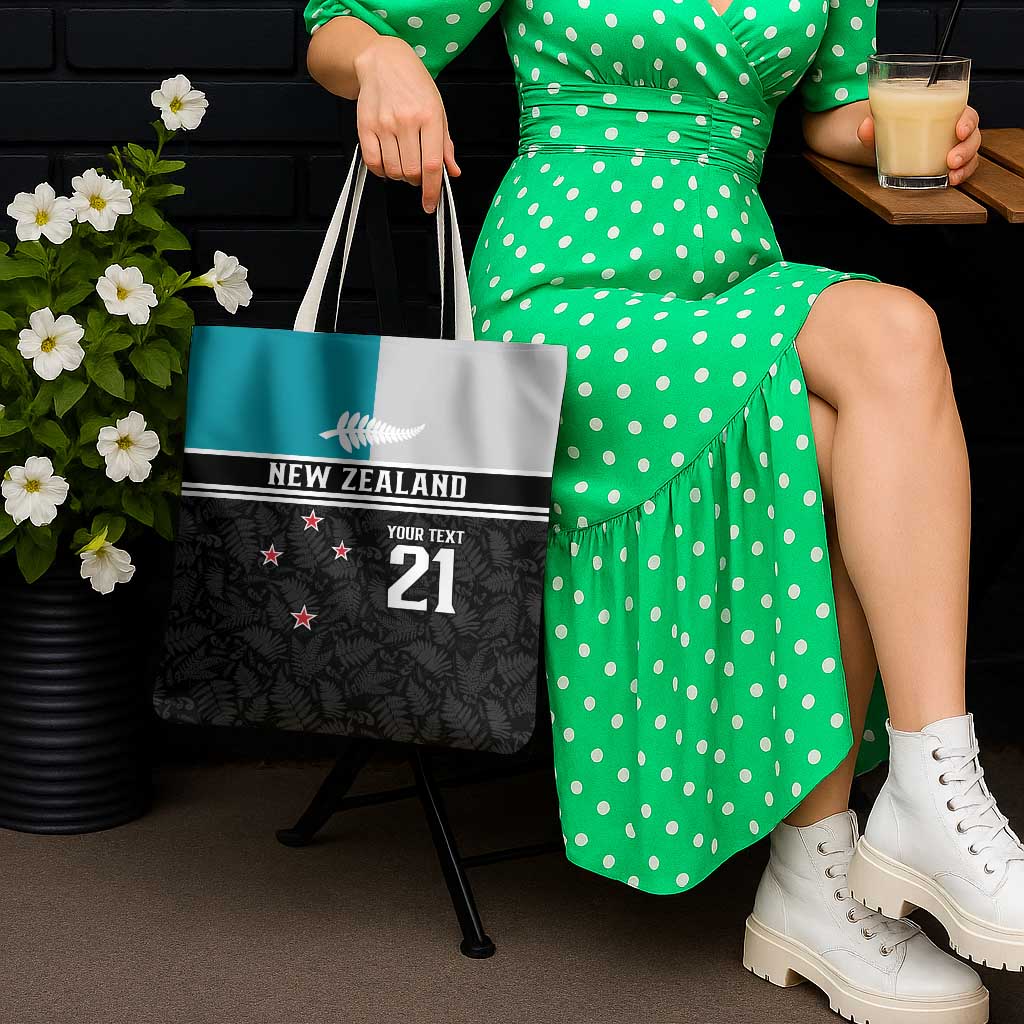 Custom NZ Cricket Pride Tote Bag Silver Fern Fan Supporter Apparel - Polynesian Pride