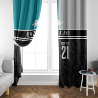 Custom NZ Cricket Pride Window Curtain Silver Fern Fan Supporter Apparel - Polynesian Pride