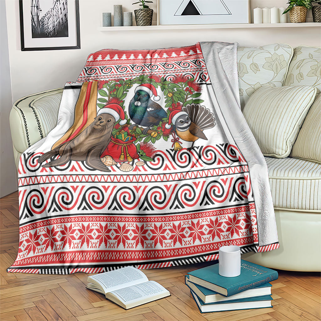 New Zealand Animal Christmas Blanket Maori Inspired Kowhaiwhai Patterns
