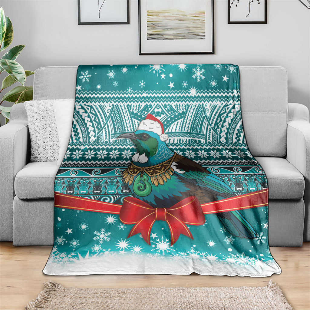 New Zealand Tui Bird Christmas Blanket Maori Inspired Knitted Patterns LT9 - Polynesian Pride