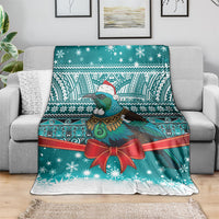 New Zealand Tui Bird Christmas Blanket Maori Inspired Knitted Patterns LT9 - Polynesian Pride