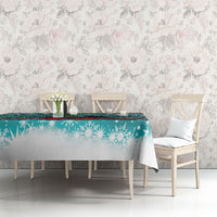 New Zealand Tui Bird Christmas Tablecloth Maori Inspired Knitted Patterns LT9 - Polynesian Pride