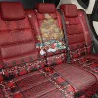 Funny Kiwi Bird Xmas Tree Back Car Seat Cover New Zealand Tribal Christmas Spirit - Polynesian Pride