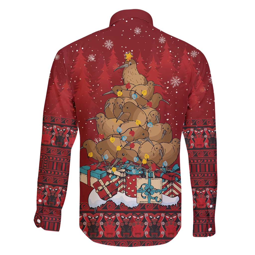 Funny Kiwi Bird Xmas Tree Family Matching Mermaid Dress and Hawaiian Shirt New Zealand Tribal Christmas Spirit - Polynesian Pride