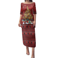 Funny Kiwi Bird Xmas Tree Family Matching Puletasi and Hawaiian Shirt New Zealand Tribal Christmas Spirit - Polynesian Pride