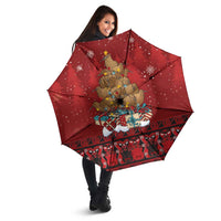 Funny Kiwi Bird Xmas Tree Umbrella New Zealand Tribal Christmas Spirit - Polynesian Pride