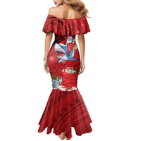 Funny Santa Riding Shark Mermaid Dress Polynesian Tribal Christmas Spirit - Polynesian Pride
