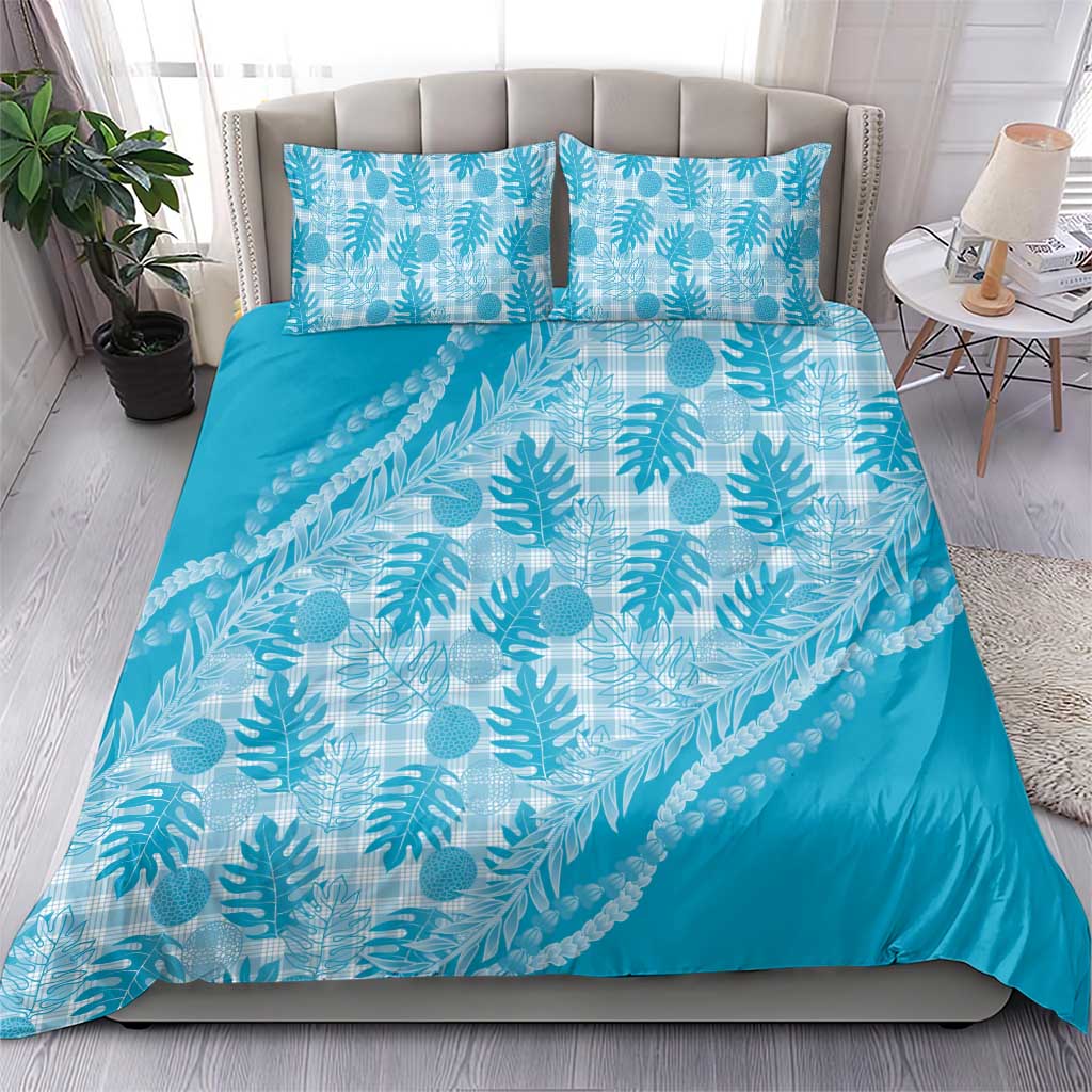 Hawaii Breadfruit Palaka Bedding Set Polu Maile Lei - Polynesian Pride