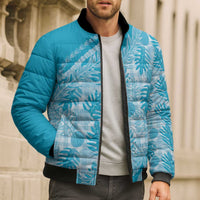 Hawaii Breadfruit Palaka Bomber Puffer Jacket Polu Maile Lei LT9 - Polynesian Pride
