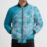 Hawaii Breadfruit Palaka Bomber Puffer Jacket Polu Maile Lei LT9 - Polynesian Pride