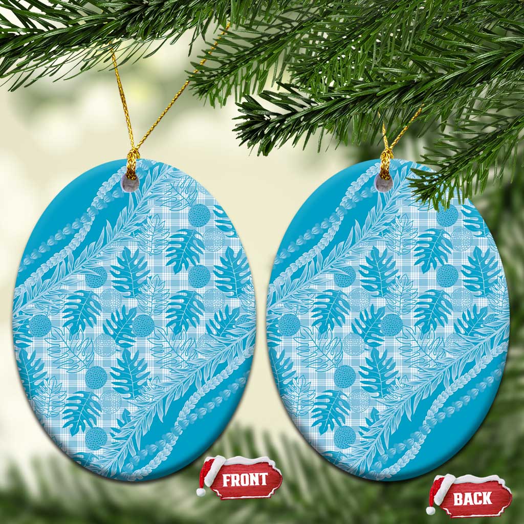Hawaii Breadfruit Palaka Ceramic Ornament Polu Maile Lei - Polynesian Pride