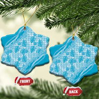 Hawaii Breadfruit Palaka Ceramic Ornament Polu Maile Lei - Polynesian Pride