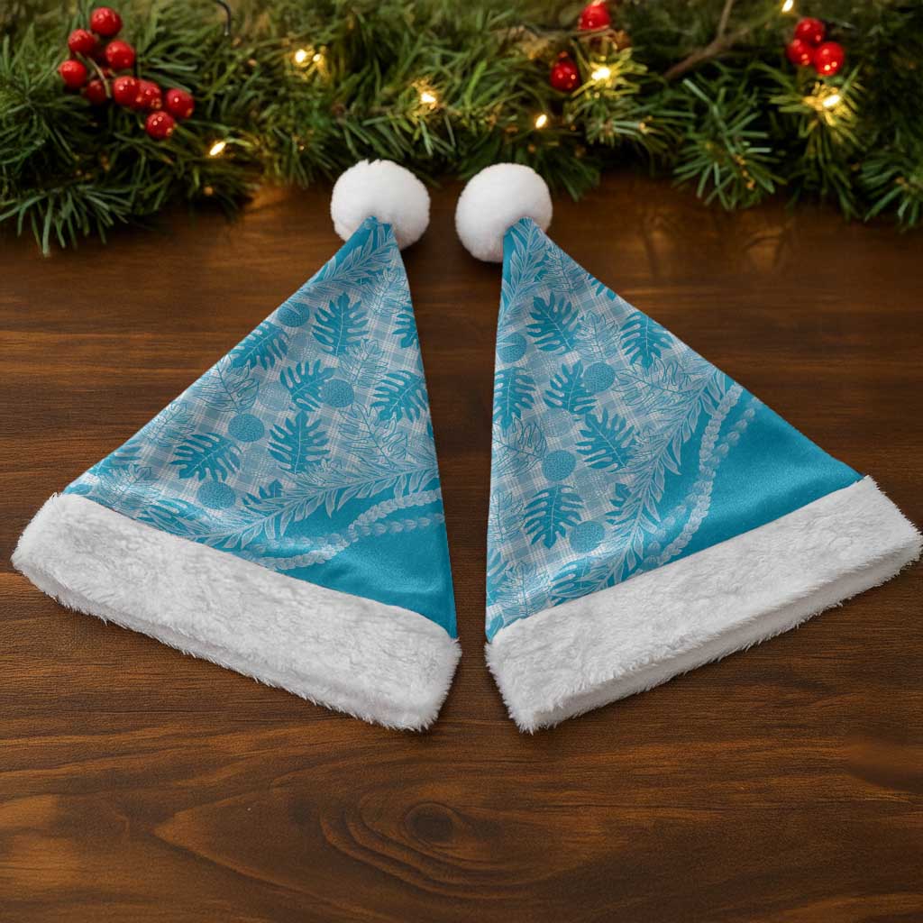 Hawaii Breadfruit Palaka Christmas Santa Hat Polu Maile Lei - Polynesian Pride