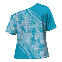 Hawaii Breadfruit Palaka Cross Shoulder Shirt Polu Maile Lei LT9 - Polynesian Pride
