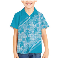 Hawaii Breadfruit Palaka Family Matching Mermaid Dress and Hawaiian Shirt Polu Maile Lei - Polynesian Pride