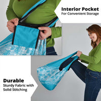 Hawaii Breadfruit Palaka Grocery Bag Polu Maile Lei - Polynesian Pride