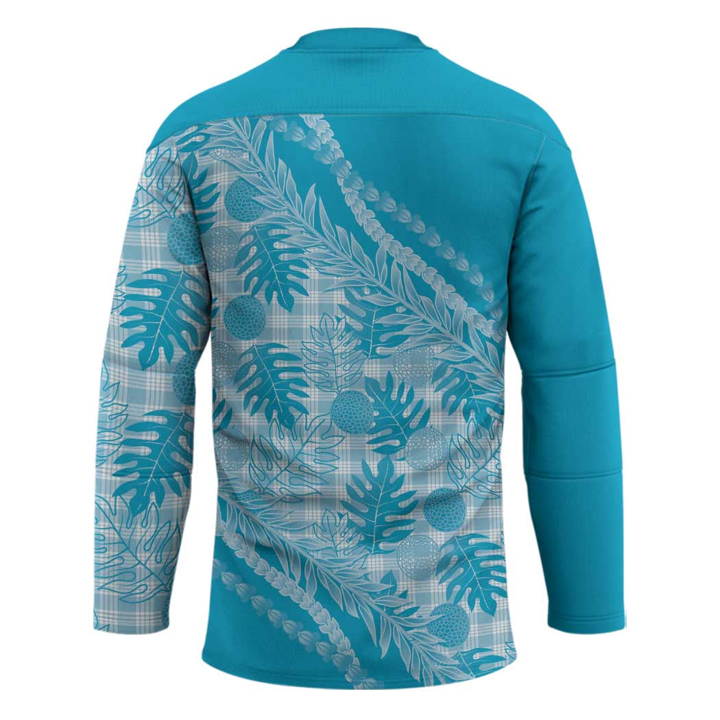 Hawaii Breadfruit Palaka Hockey Jersey Polu Maile Lei - Polynesian Pride