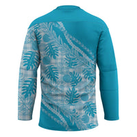 Hawaii Breadfruit Palaka Hockey Jersey Polu Maile Lei - Polynesian Pride