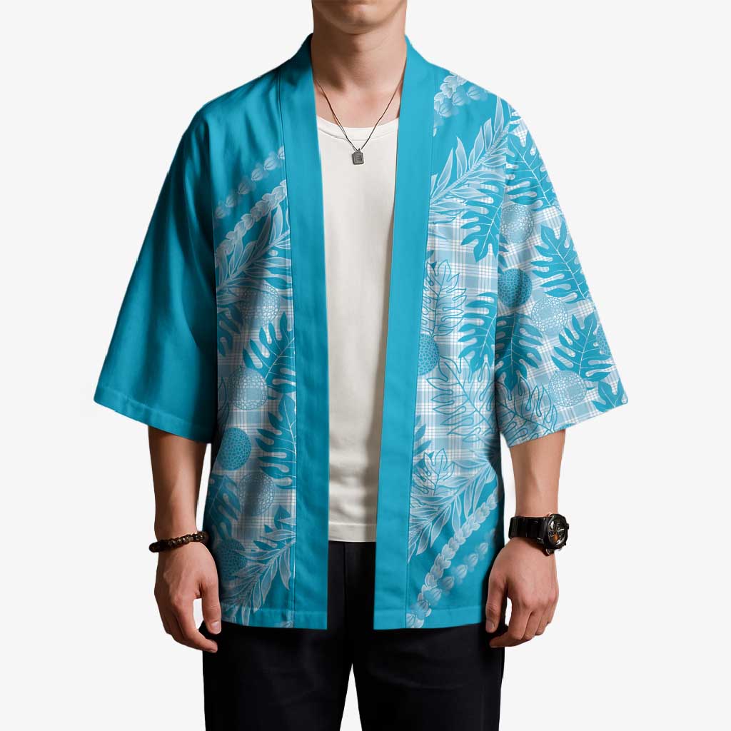 Hawaii Breadfruit Palaka Kimono Polu Maile Lei - Polynesian Pride