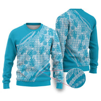 Hawaii Breadfruit Palaka Ugly Christmas Sweater Polu Maile Lei - Polynesian Pride