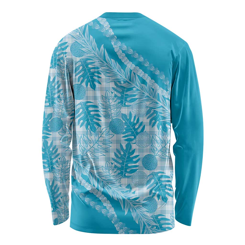 Hawaii Breadfruit Palaka Long Sleeve Shirt Polu Maile Lei LT9 - Polynesian Pride