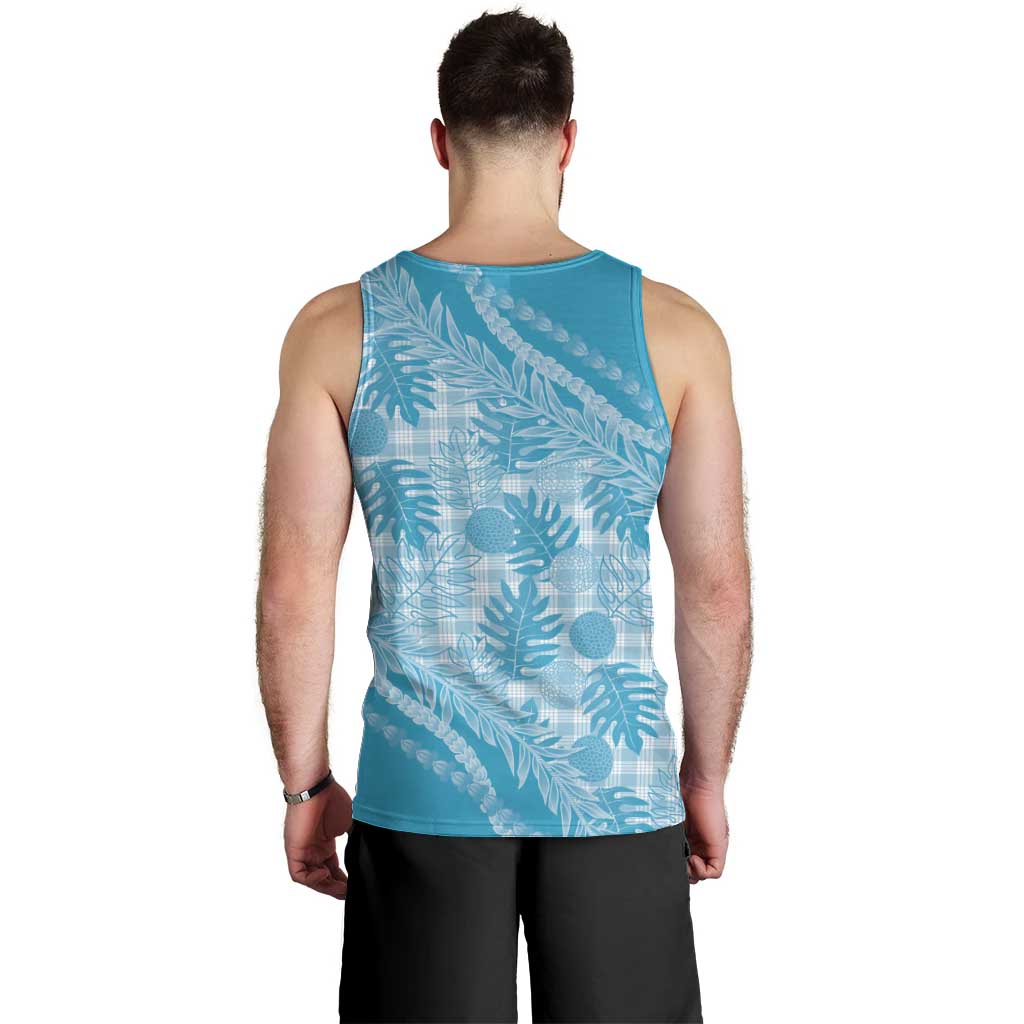 Hawaii Breadfruit Palaka Men Tank Top Polu Maile Lei LT9 - Polynesian Pride