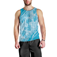Hawaii Breadfruit Palaka Men Tank Top Polu Maile Lei LT9 - Polynesian Pride