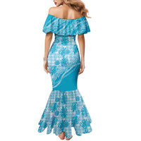 Hawaii Breadfruit Palaka Mermaid Dress Polu Maile Lei - Polynesian Pride