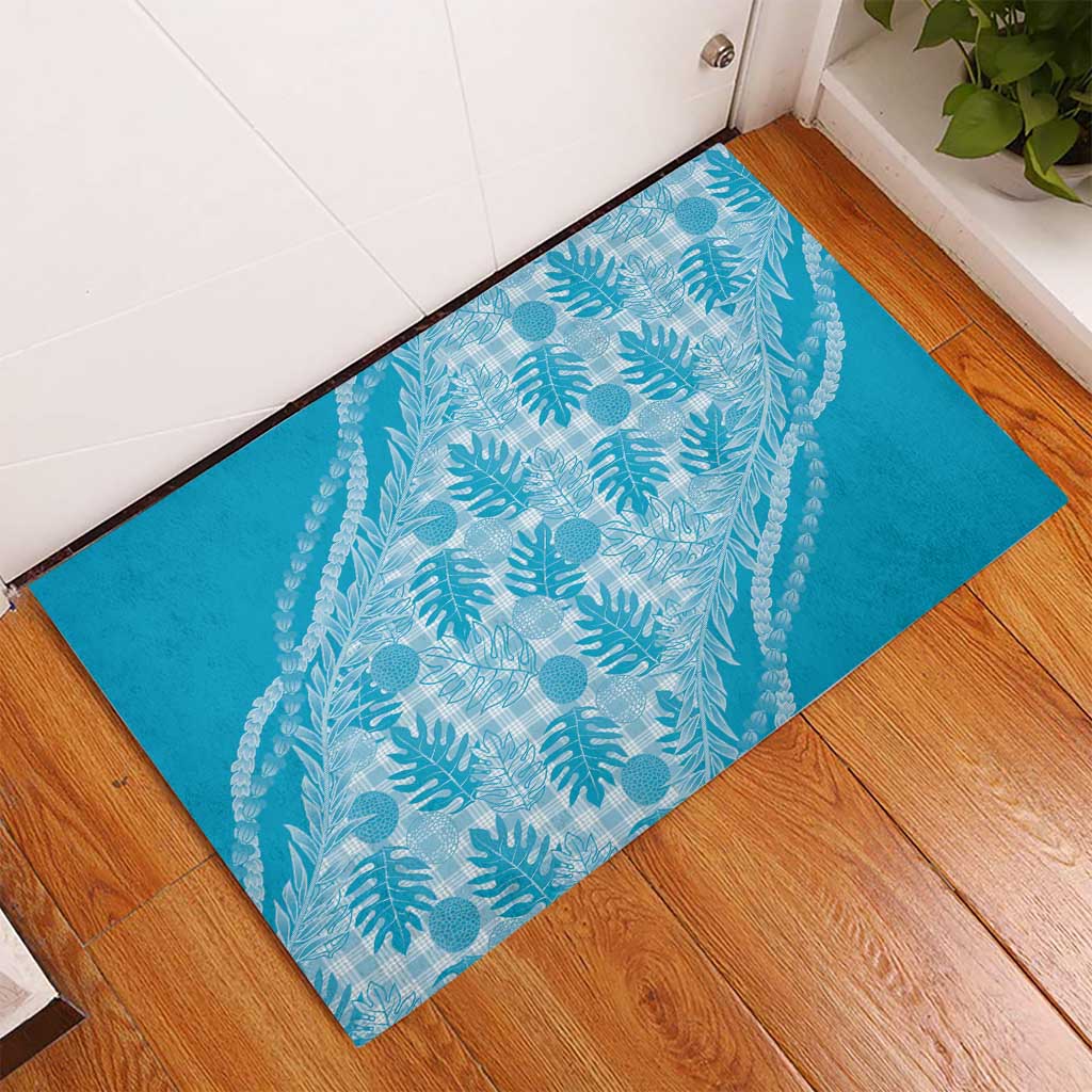 Hawaii Breadfruit Palaka Rubber Doormat Polu Maile Lei LT9 - Polynesian Pride