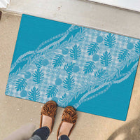 Hawaii Breadfruit Palaka Rubber Doormat Polu Maile Lei LT9 - Polynesian Pride