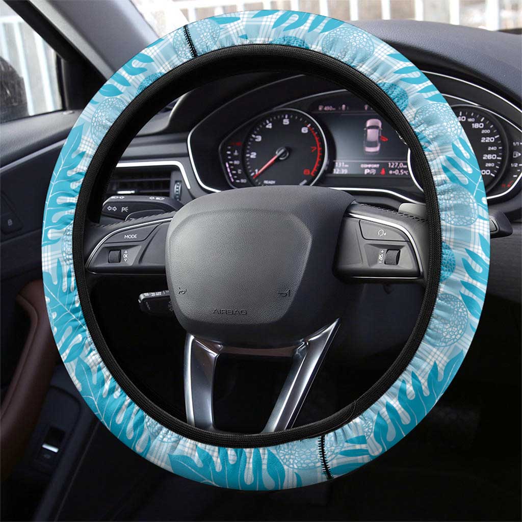 Hawaii Breadfruit Palaka Steering Wheel Cover Polu Maile Lei - Polynesian Pride